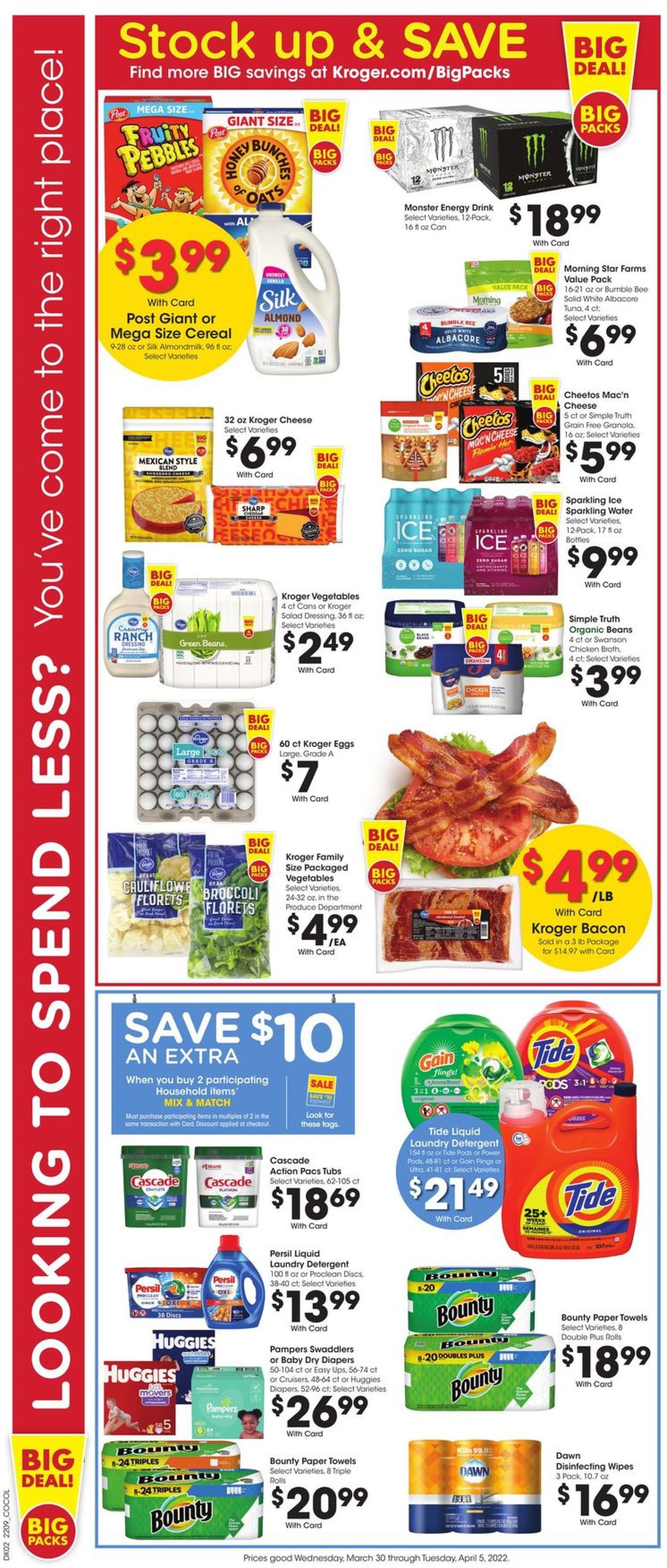 Kroger Ad from 03/30/2022