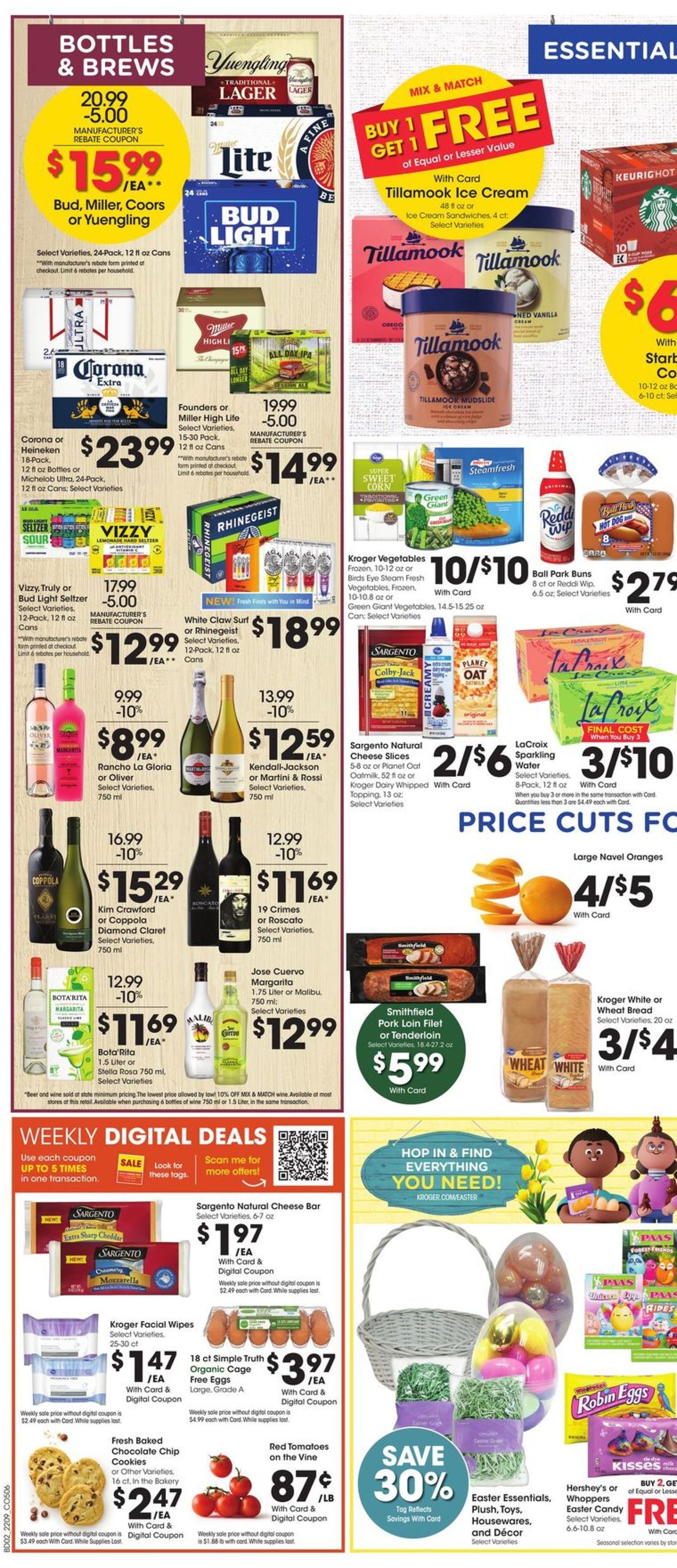 Kroger Ad from 03/30/2022