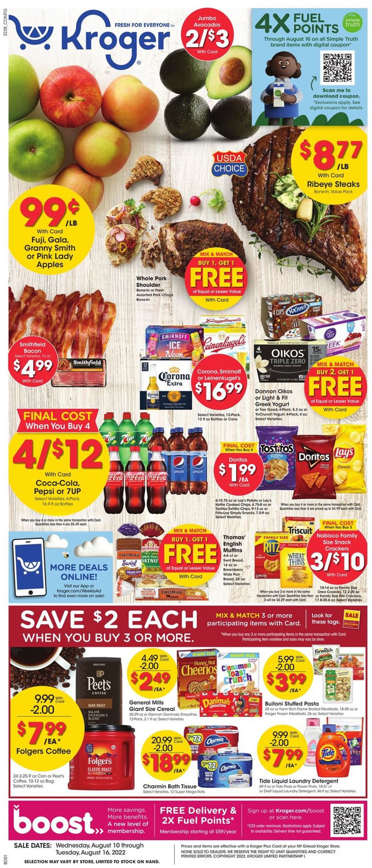 Kroger Ad from 08/10/2022