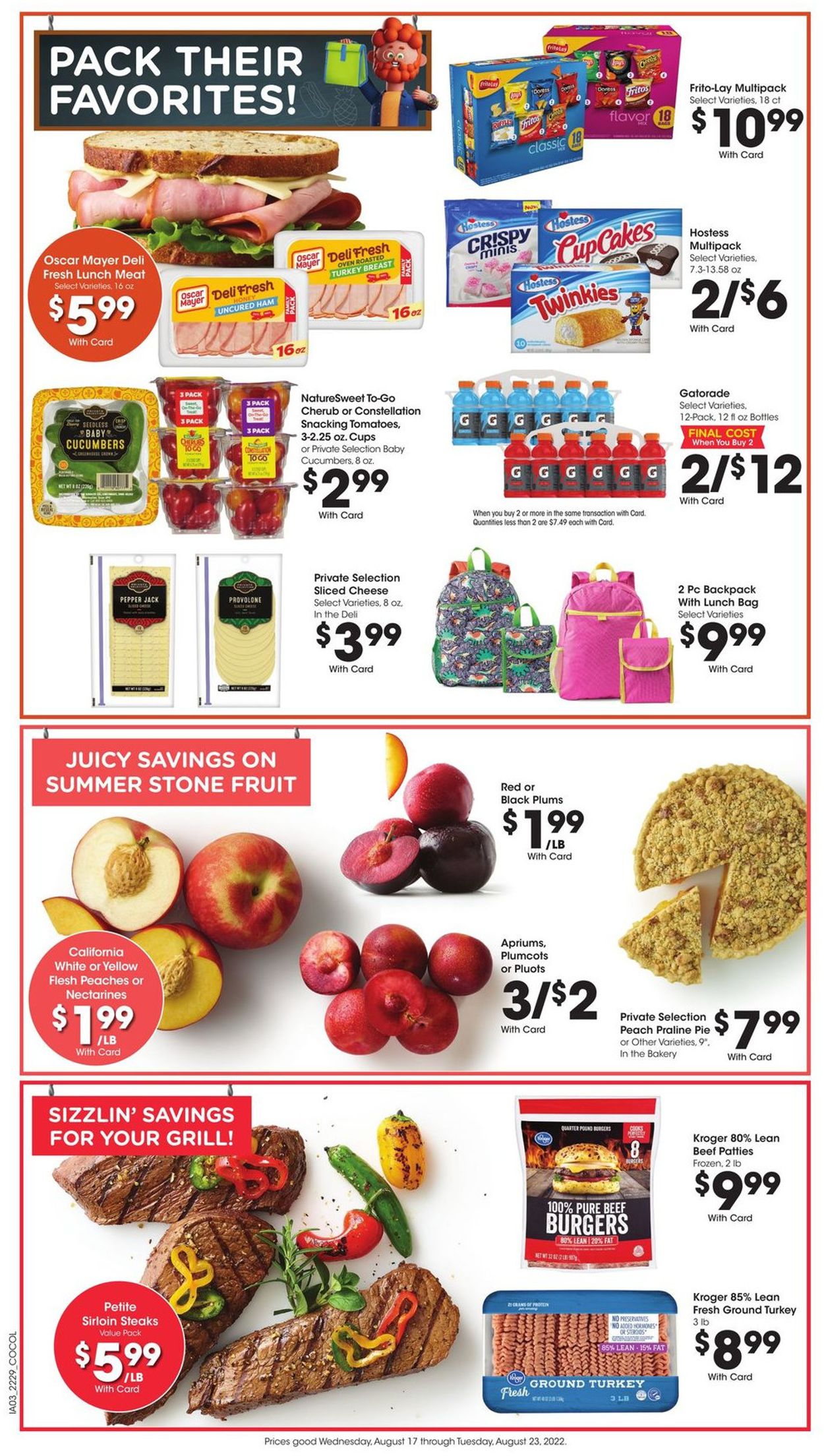 Kroger Ad from 08/17/2022