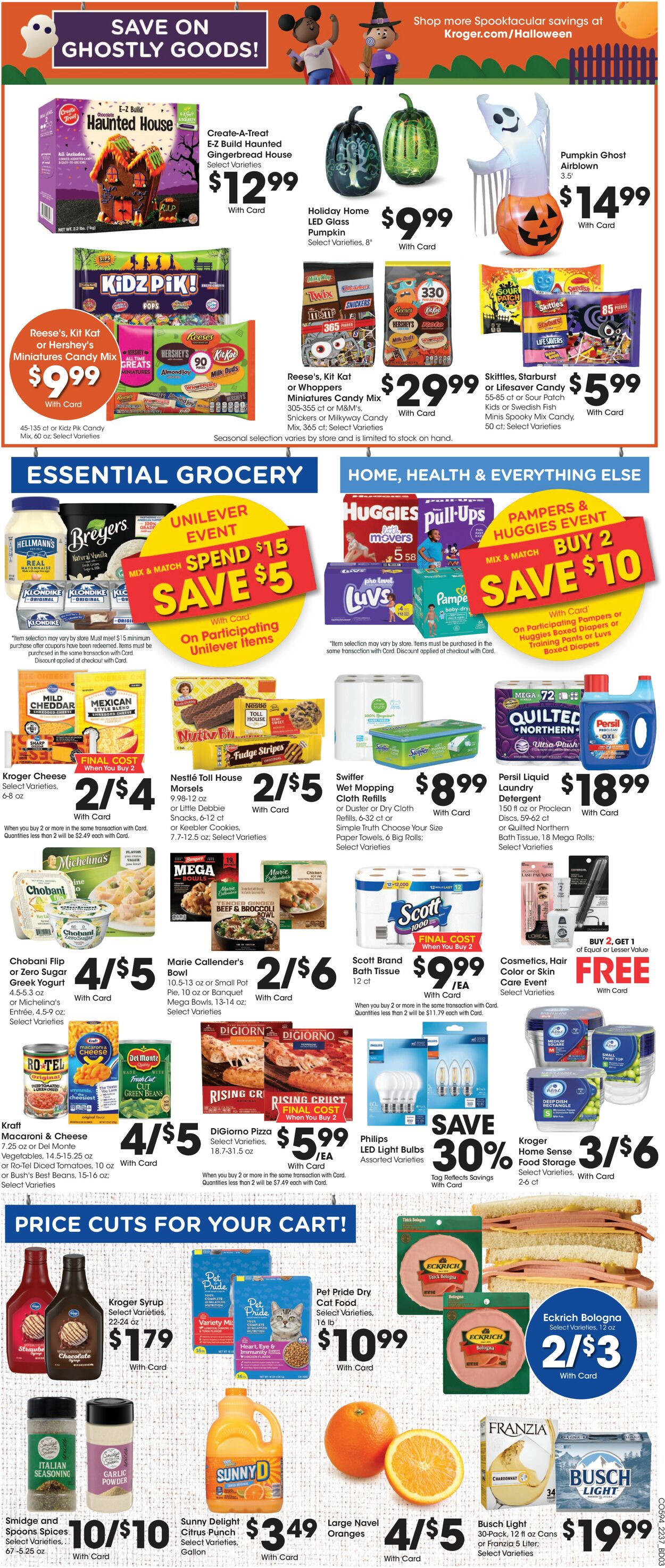 Kroger Ad from 10/12/2022