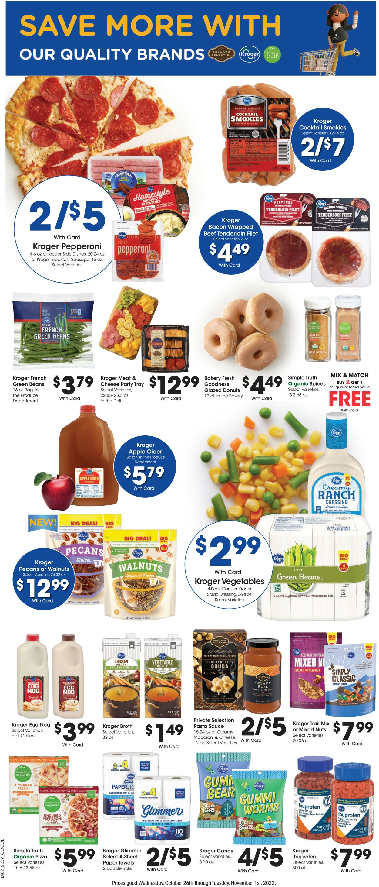 Kroger Ad from 10/26/2022