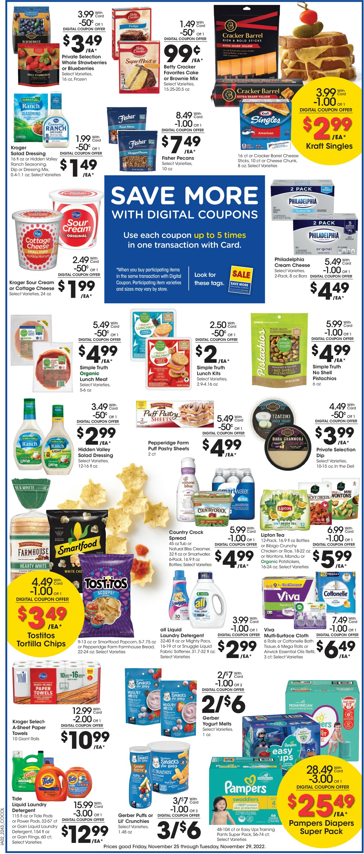 Kroger Ad from 11/25/2022