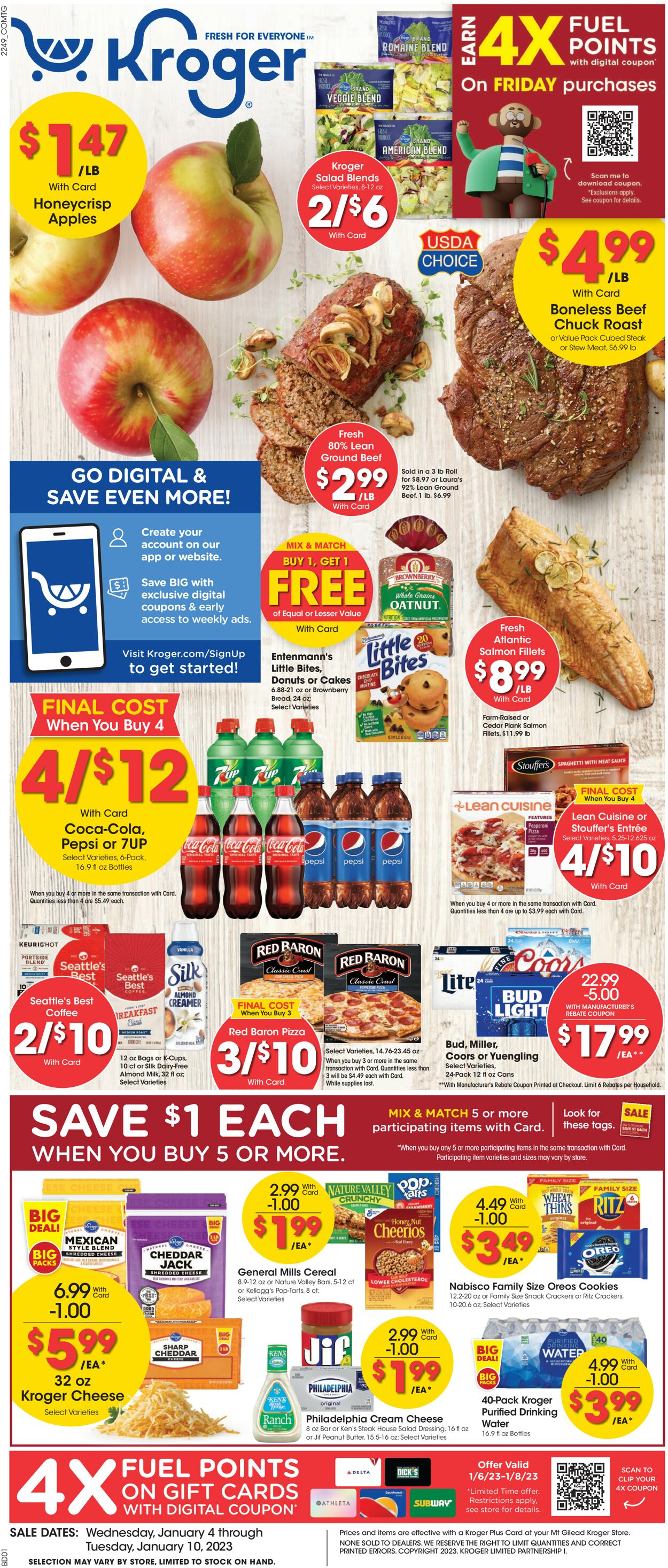 Kroger Ad from 01/04/2023