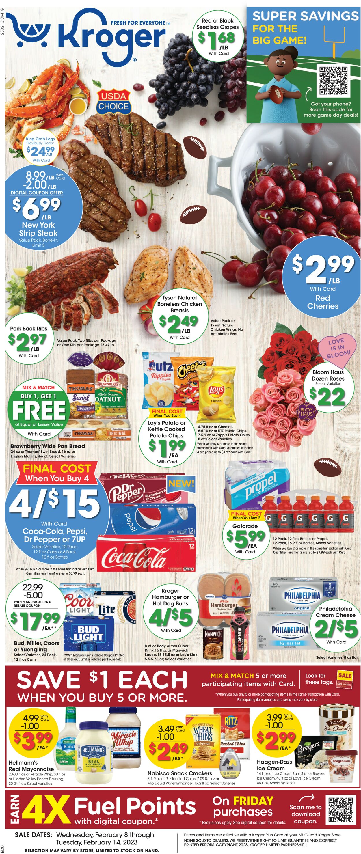 Kroger Ad from 02/08/2023