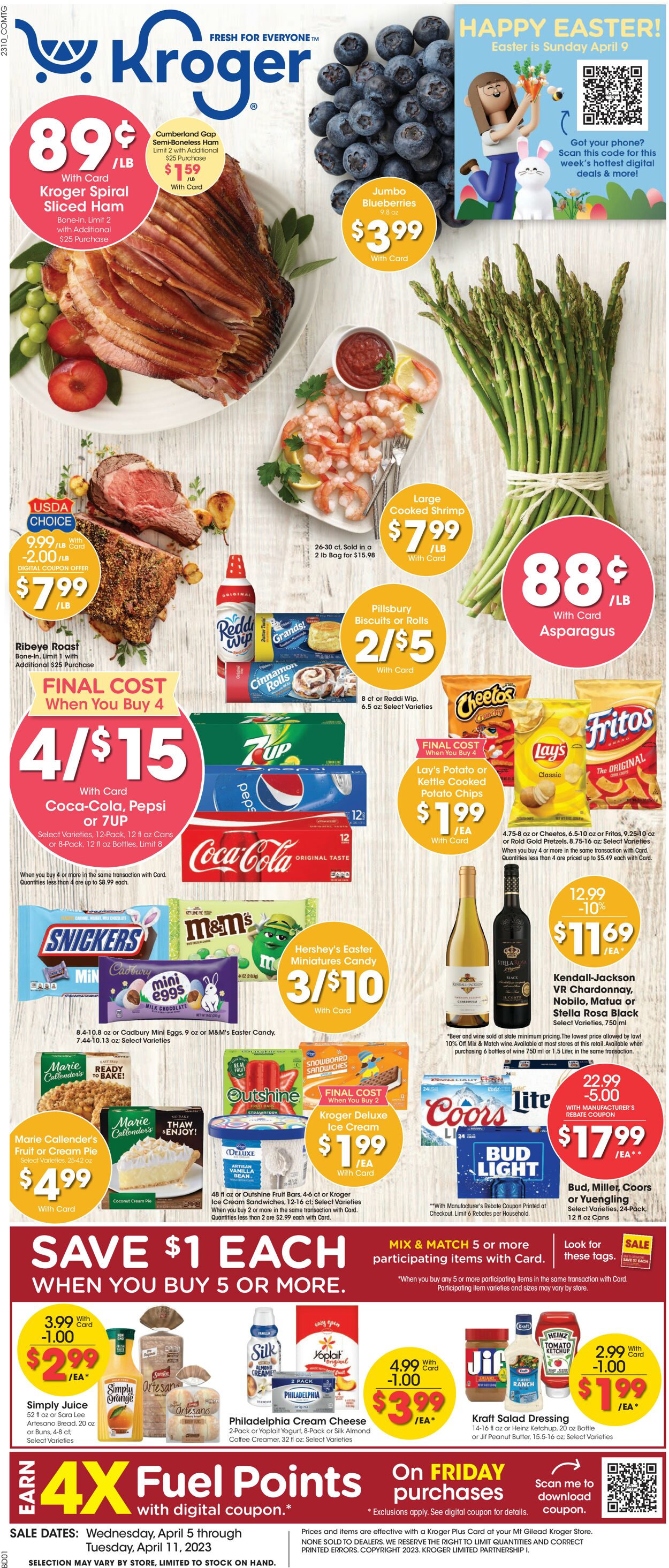 Kroger Ad from 04/05/2023