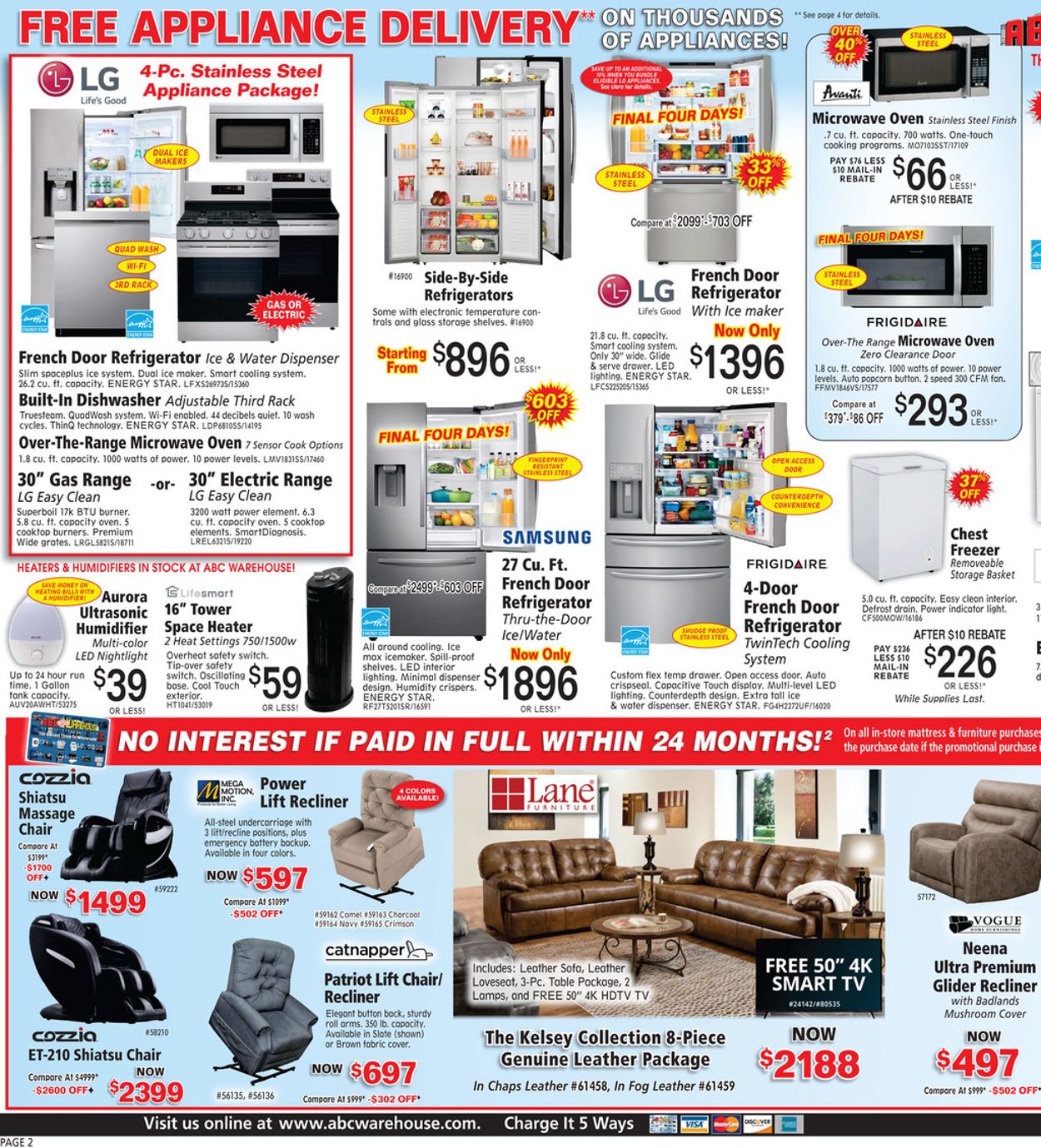 ABC Warehouse Ad from 01/23/2022