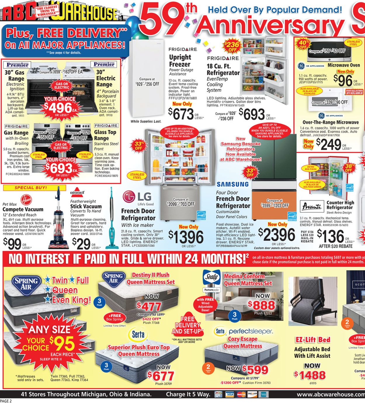 ABC Warehouse Ad from 08/14/2022