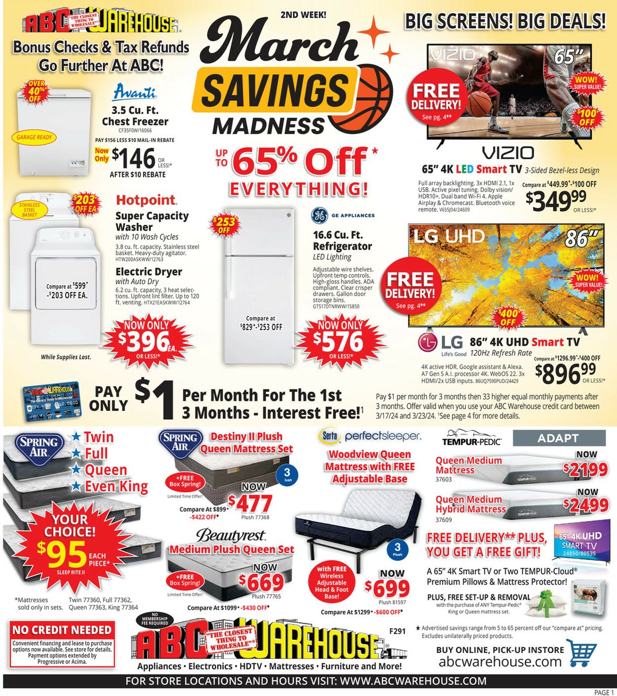 ABC Warehouse Ad from 03/17/2024