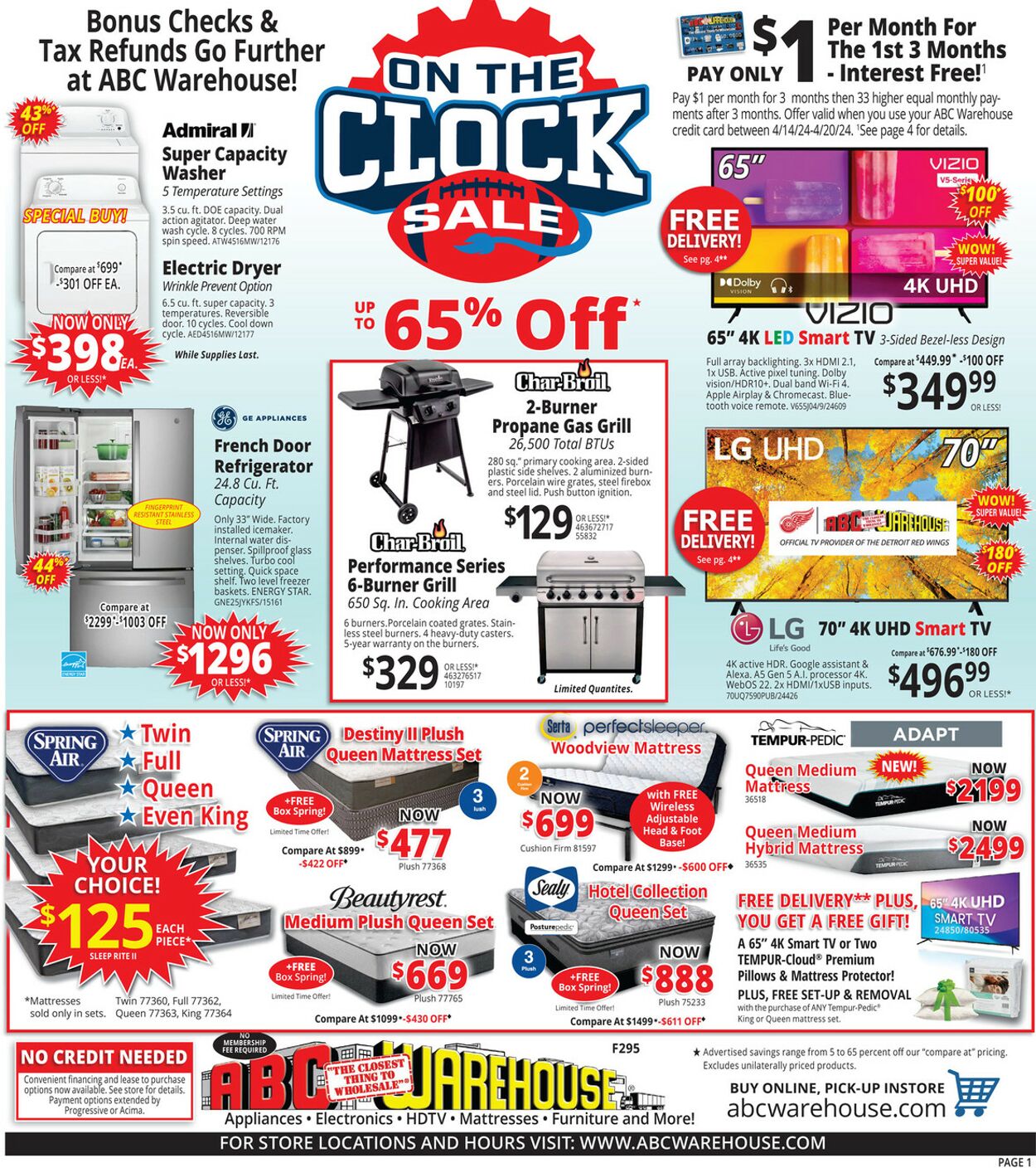 ABC Warehouse Ad from 04/14/2024