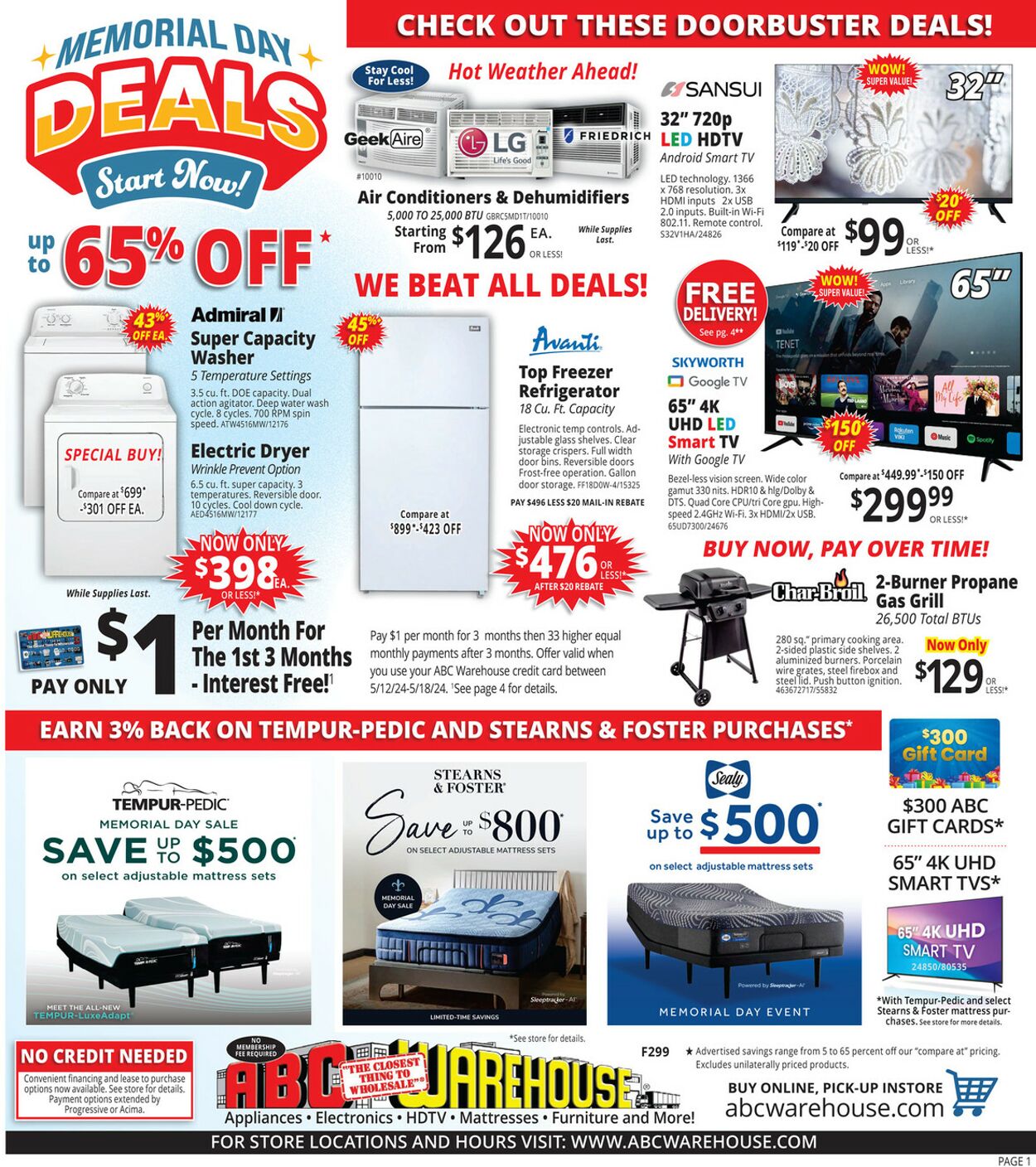 ABC Warehouse Ad from 05/12/2024