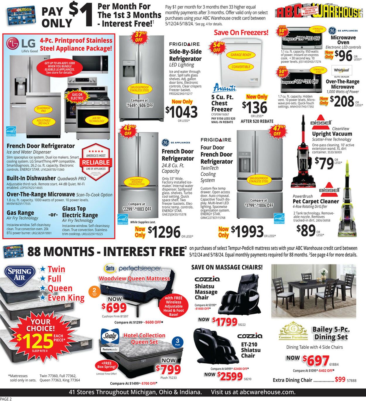 ABC Warehouse Ad from 05/12/2024