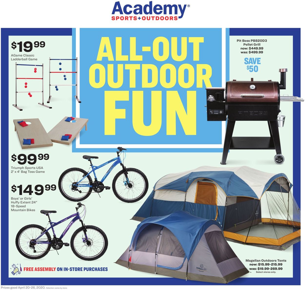 Academy Sports Ad from 04/20/2020