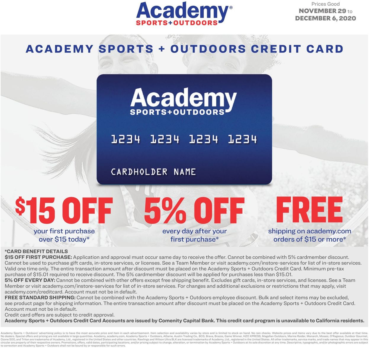 Academy Sports Ad from 11/29/2020