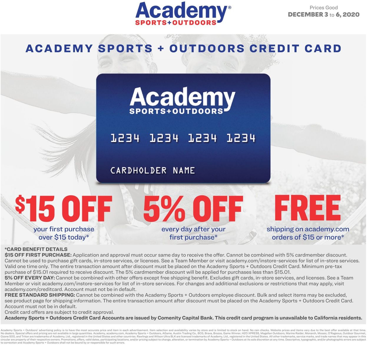 Academy Sports Ad from 12/03/2020