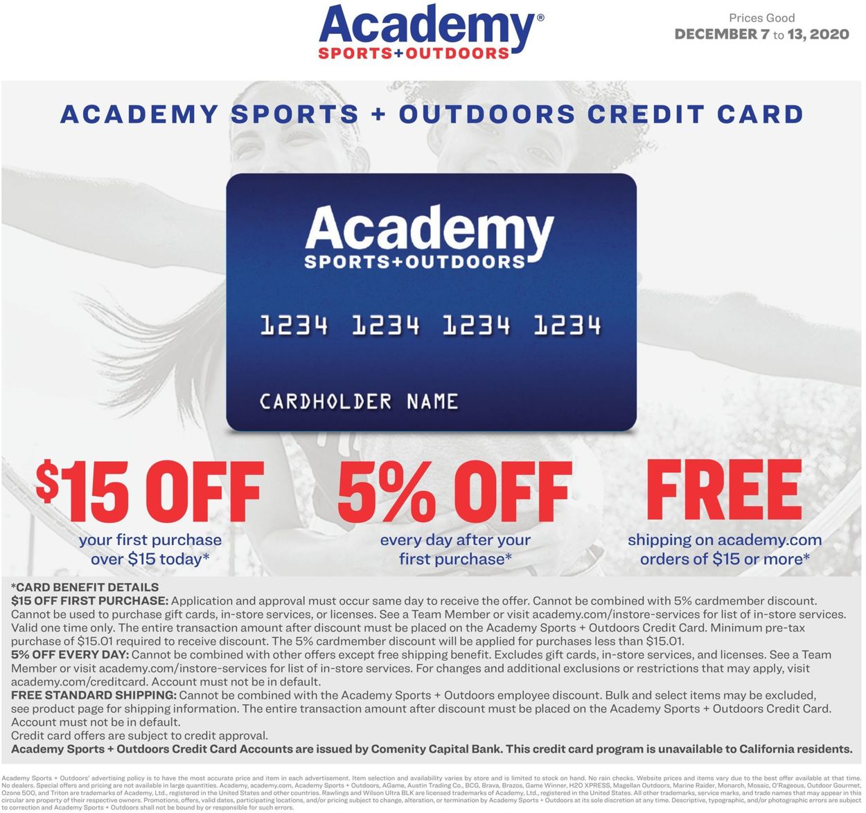 Academy Sports Ad from 12/07/2020