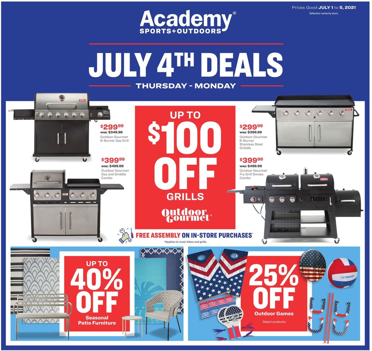 Academy Sports Ad from 07/01/2021