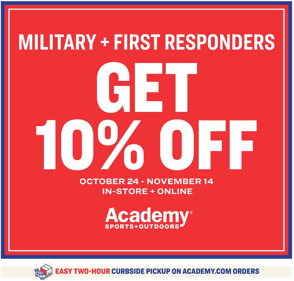 Academy Sports Ad from 10/25/2021