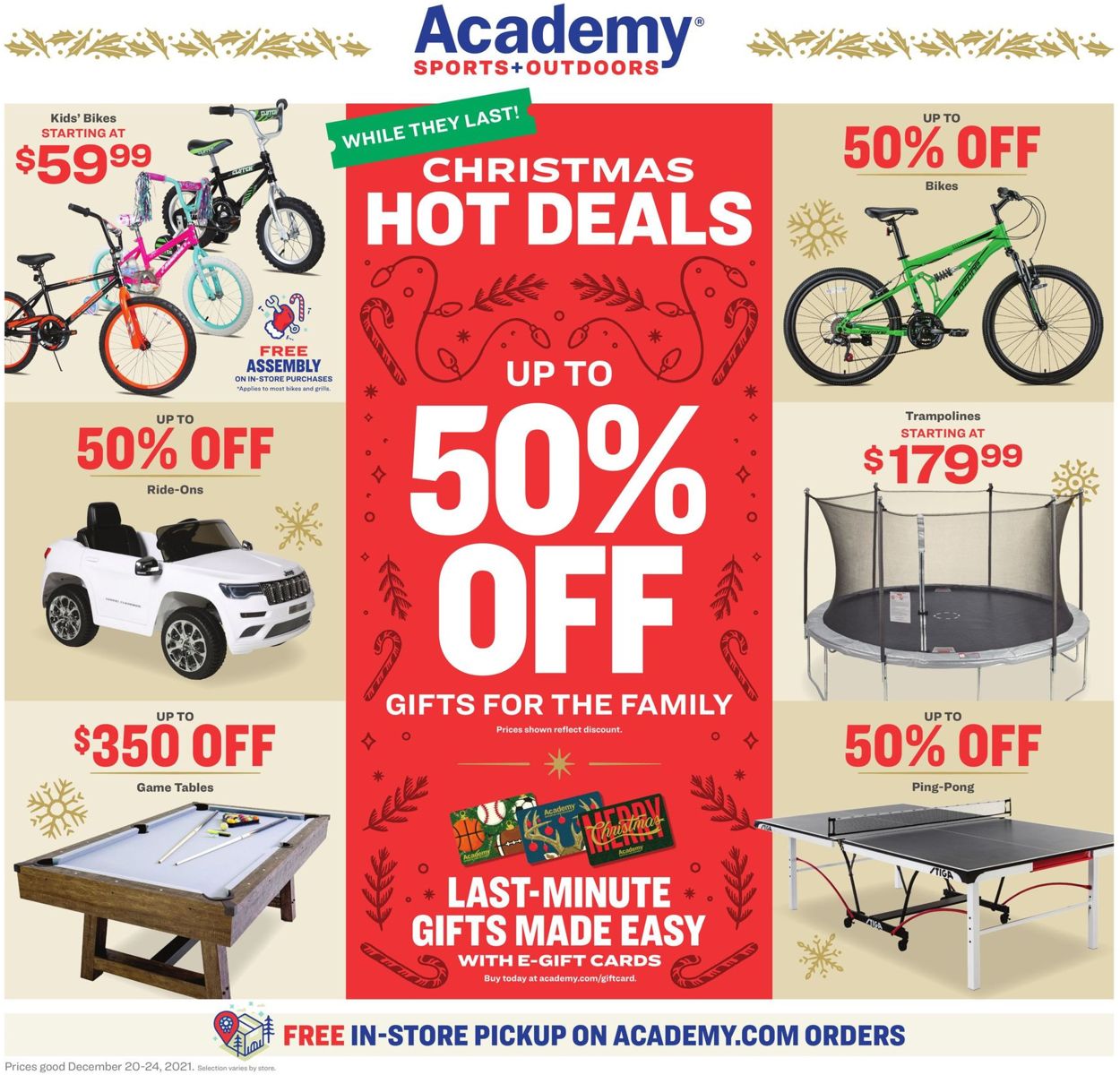Academy Sports Ad from 12/20/2021