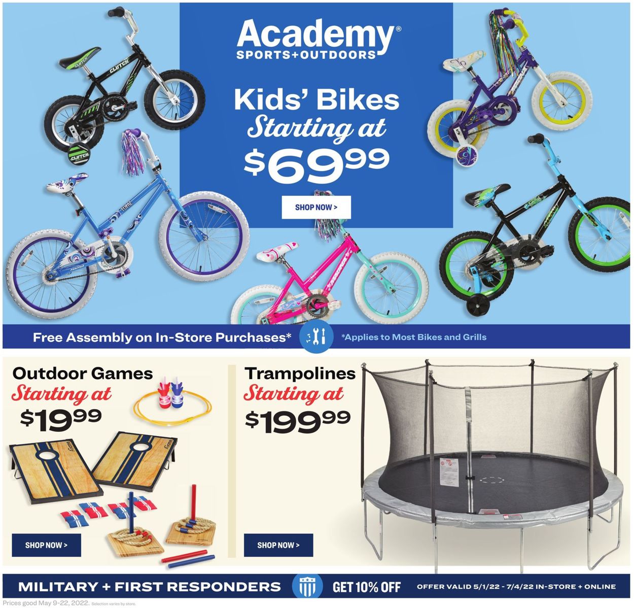 Academy Sports Ad from 05/09/2022