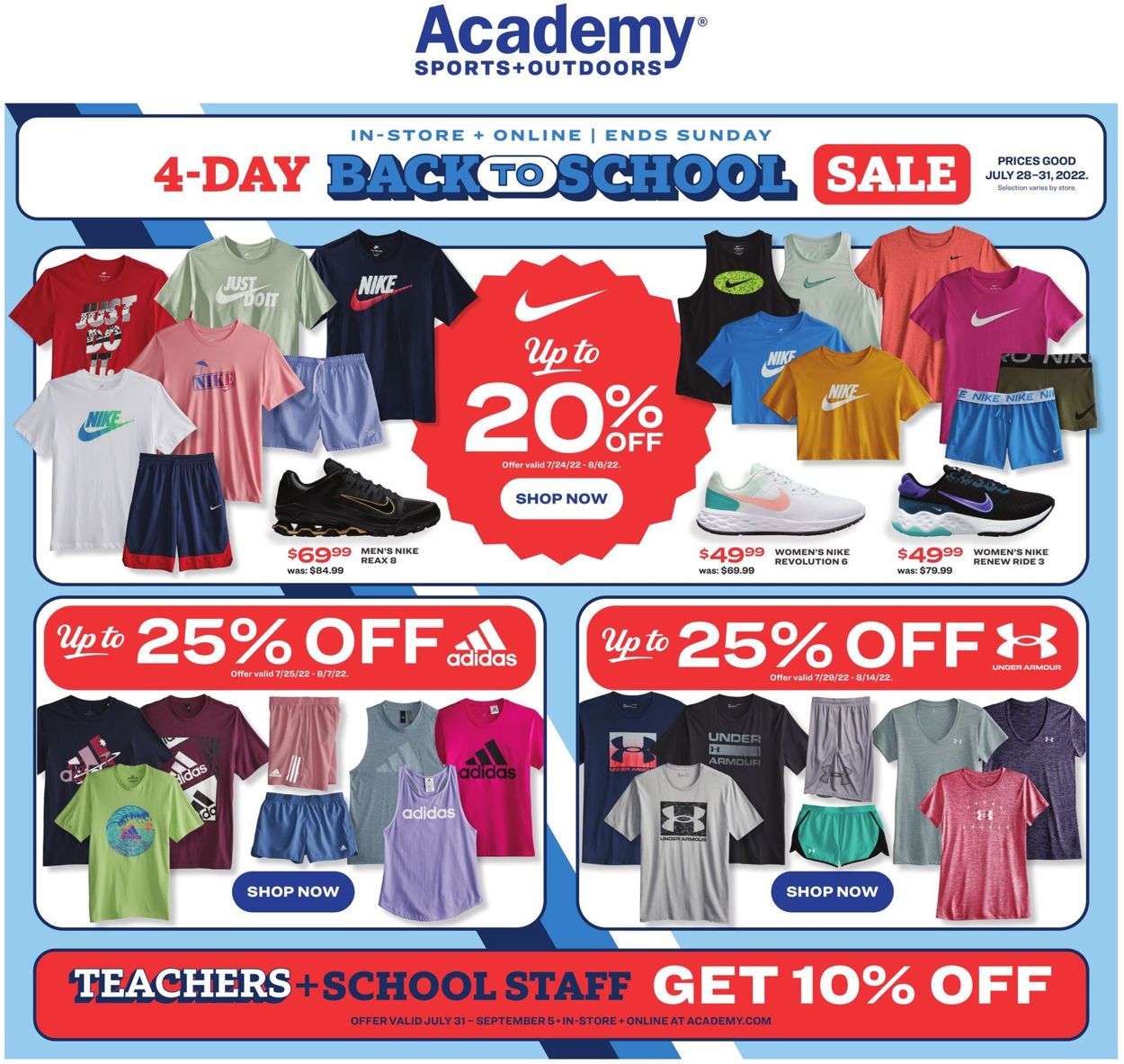 Academy Sports Ad from 07/28/2022