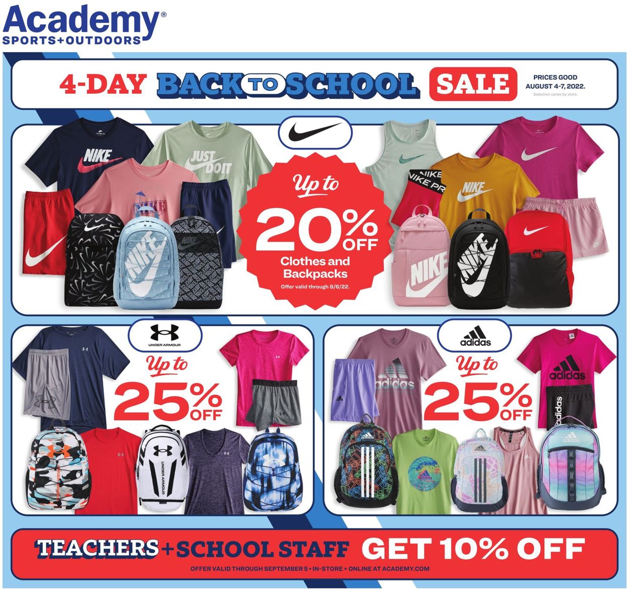 Academy Sports Ad from 08/04/2022