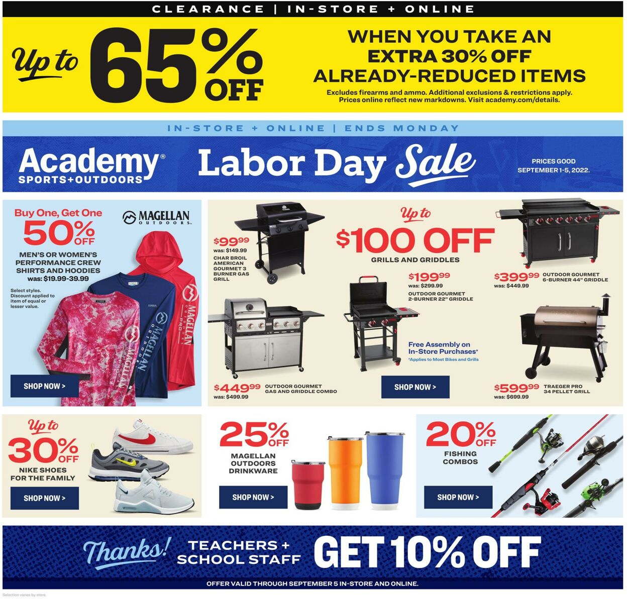Academy Sports Ad from 09/01/2022