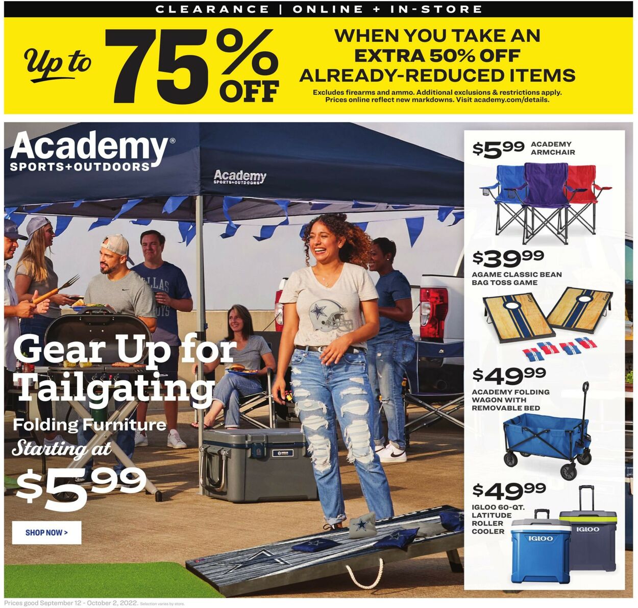 Academy Sports Ad from 09/12/2022