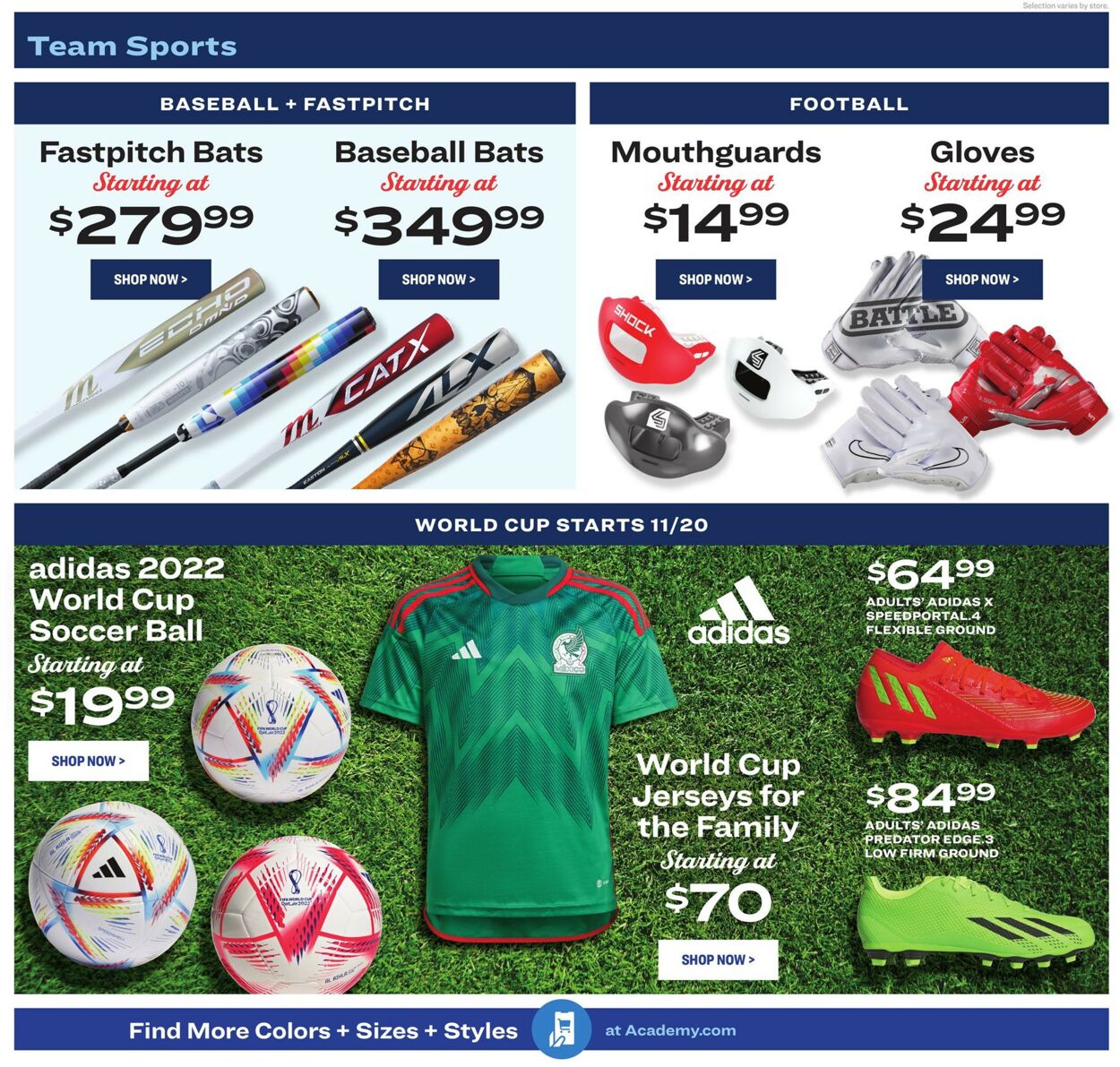 Academy Sports Ad from 10/24/2022