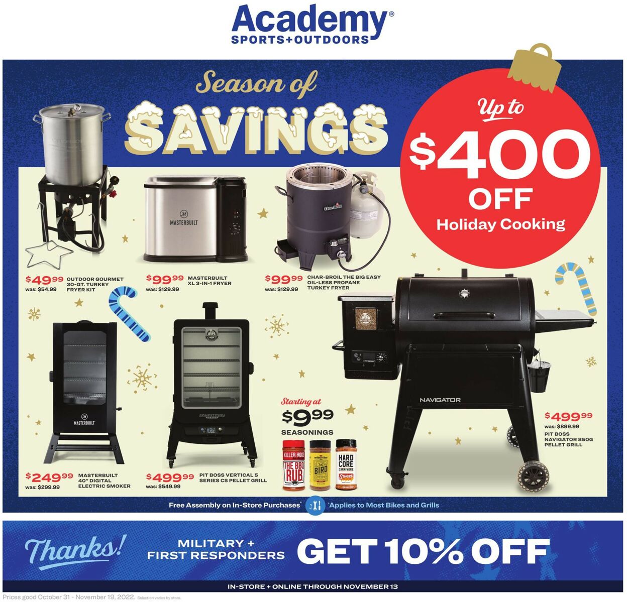 Academy Sports Ad from 10/31/2022
