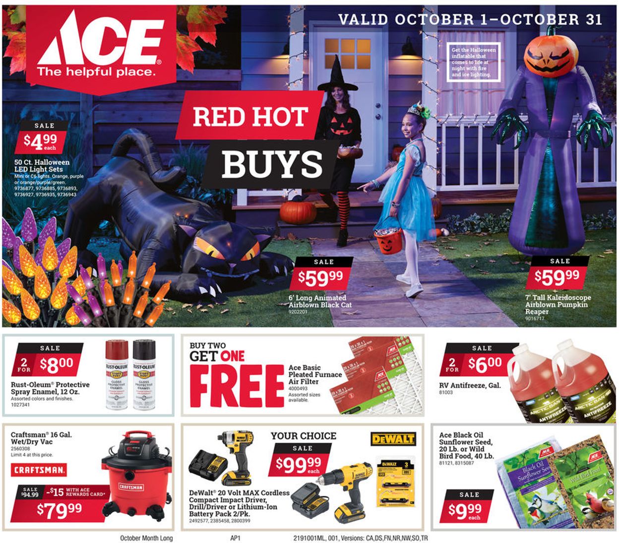 Ace Hardware Ad from 10/01/2019