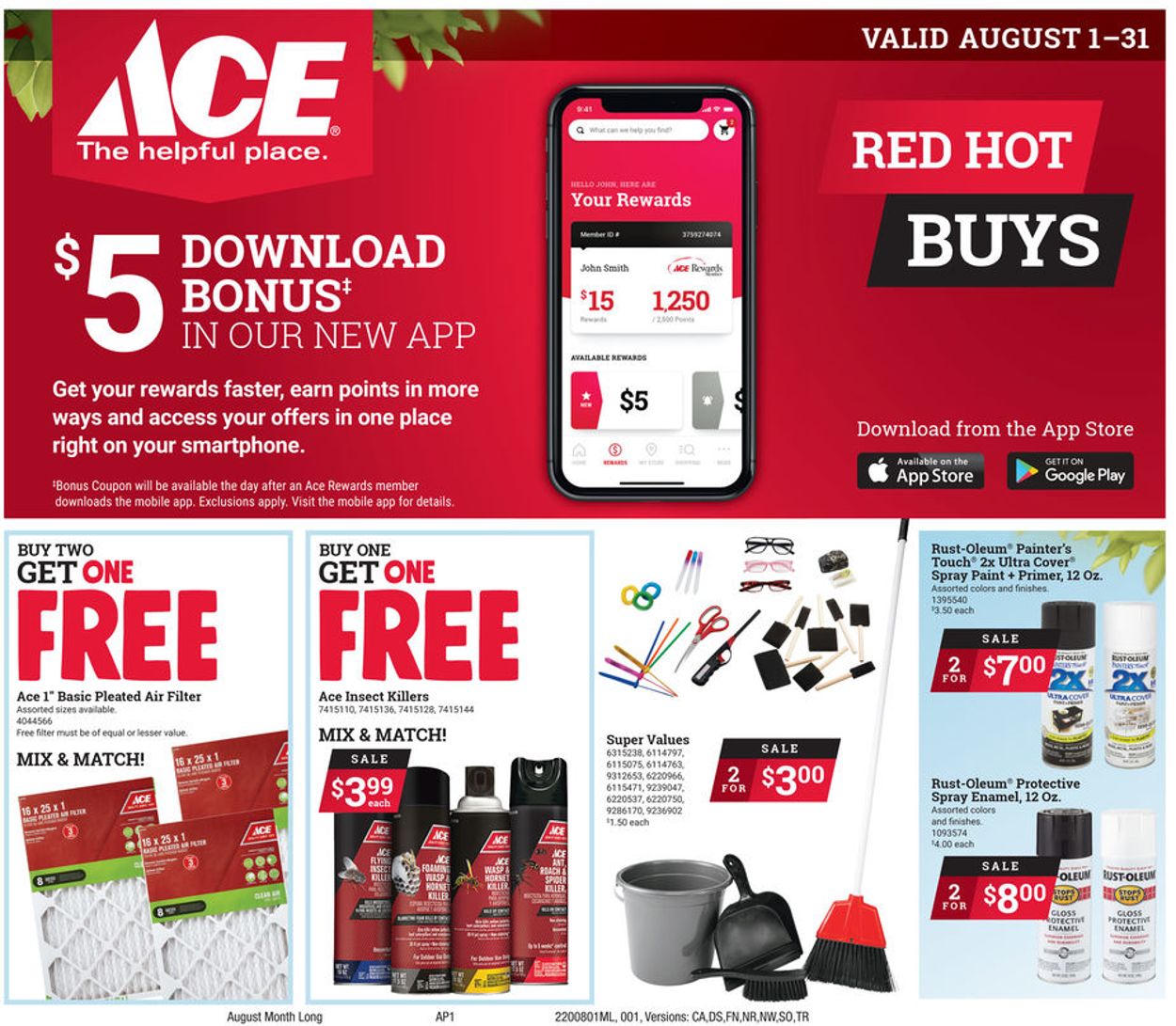 Ace Hardware Ad from 08/01/2020
