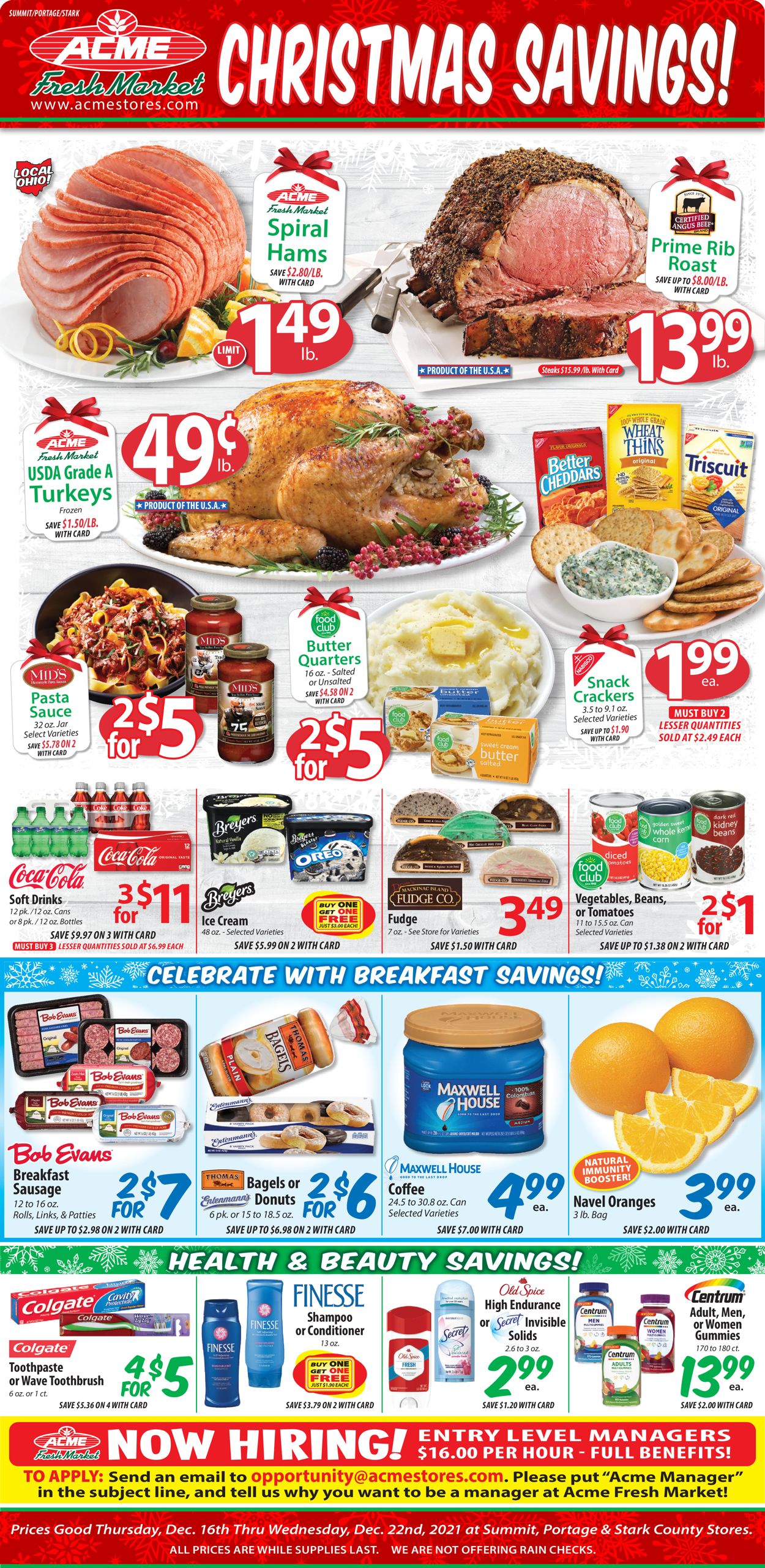 Acme Fresh Market Ad from 12/16/2021
