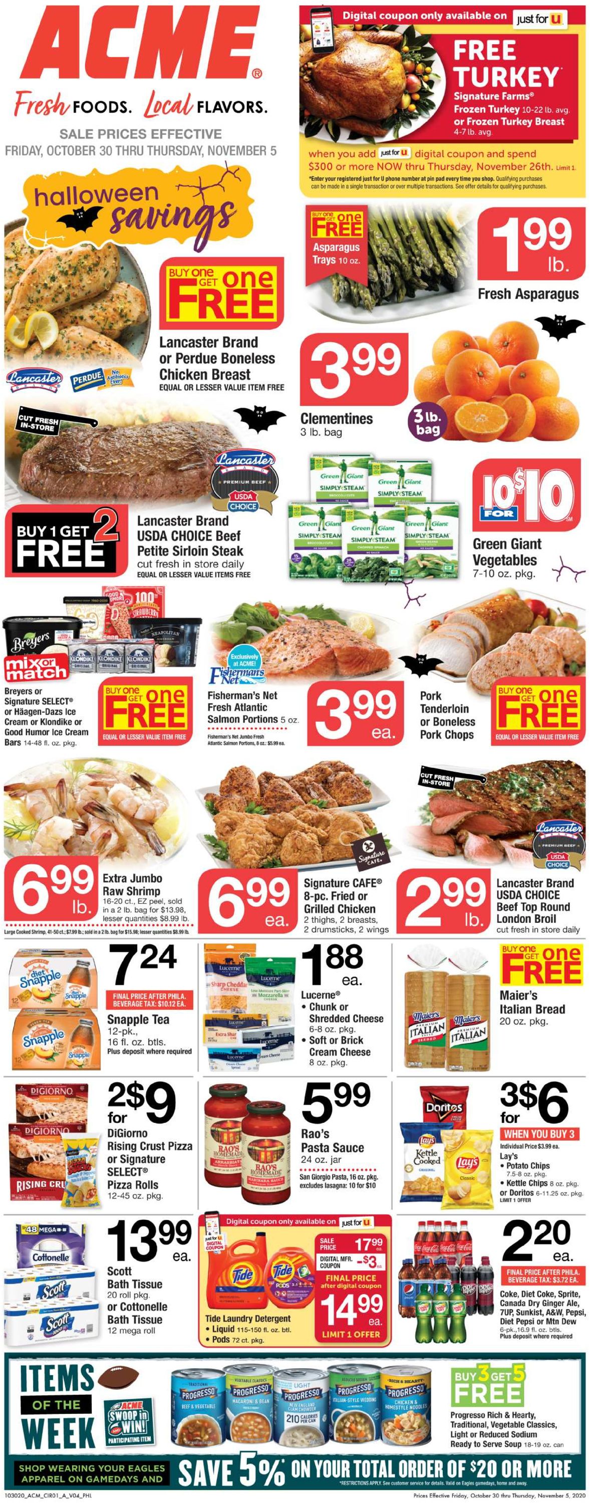 Acme Ad from 10/30/2020