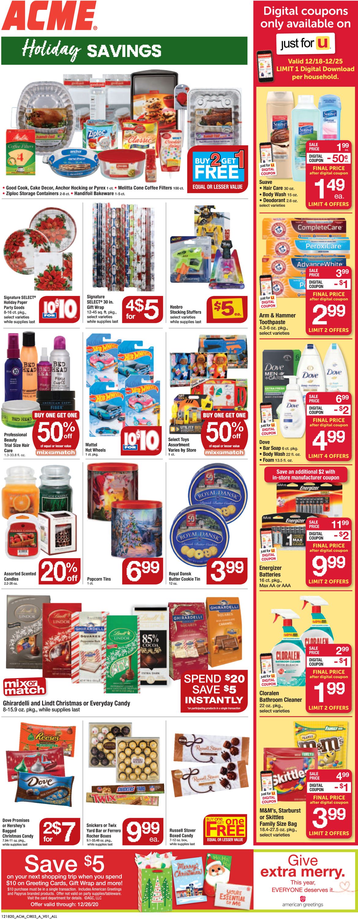 Acme Ad from 12/18/2020
