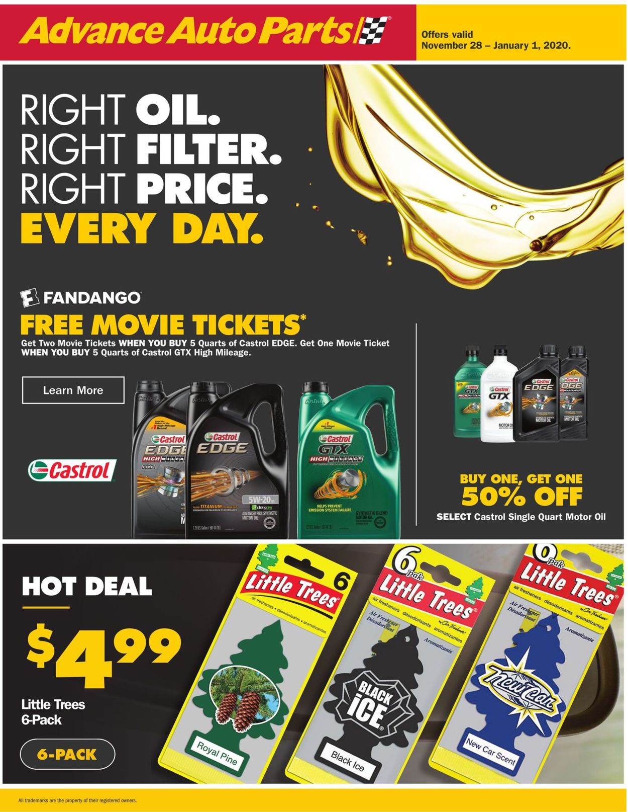 Advance Auto Parts Ad from 11/28/2019