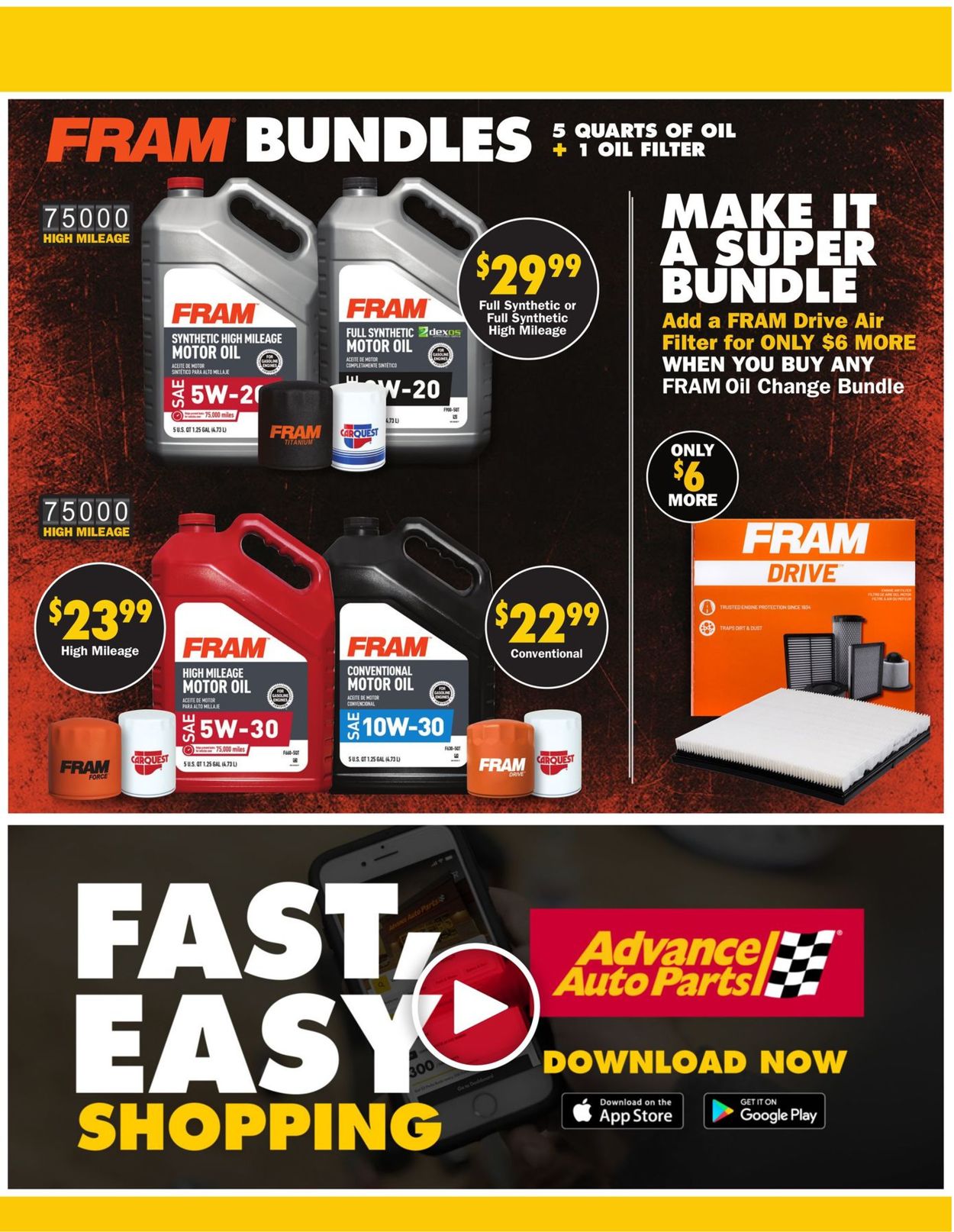 Advance Auto Parts Ad from 03/31/2022