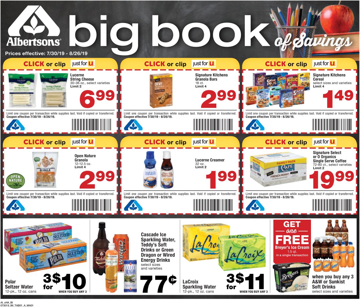 Albertsons Ad from 07/30/2019