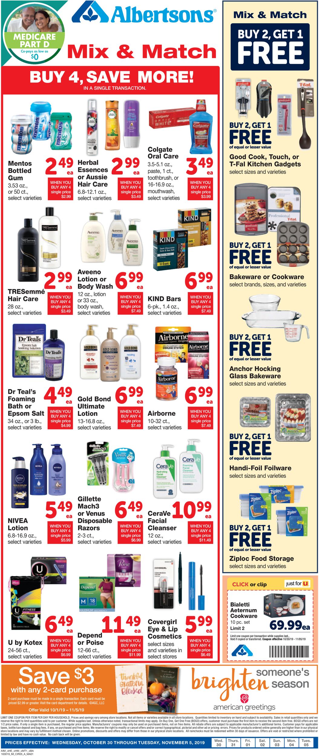 Albertsons Ad from 10/30/2019