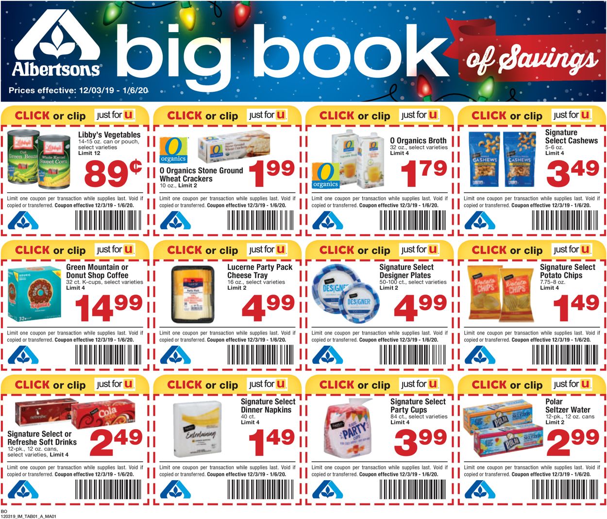 Albertsons Ad from 12/03/2019