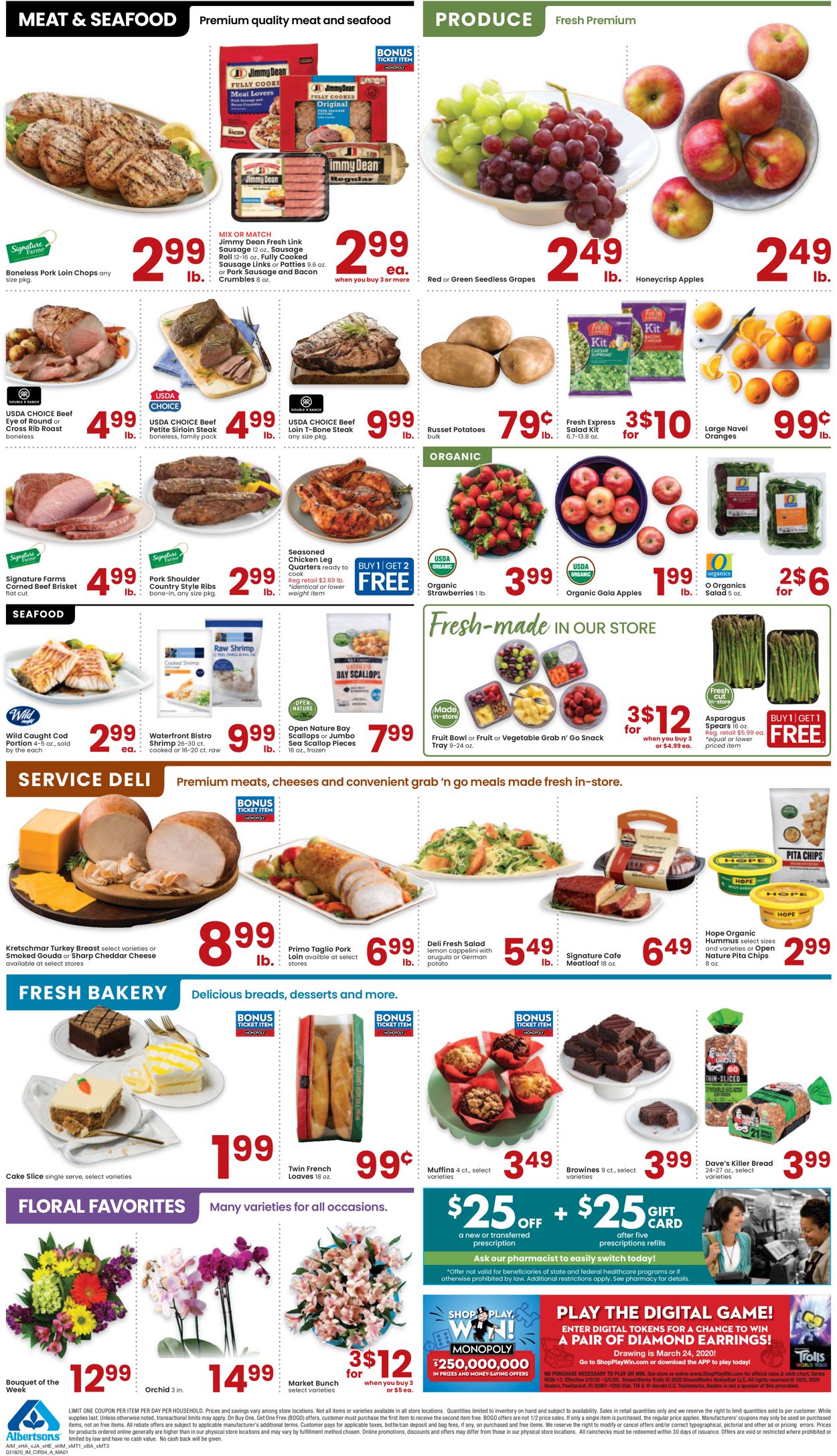 Albertsons Ad from 03/18/2020