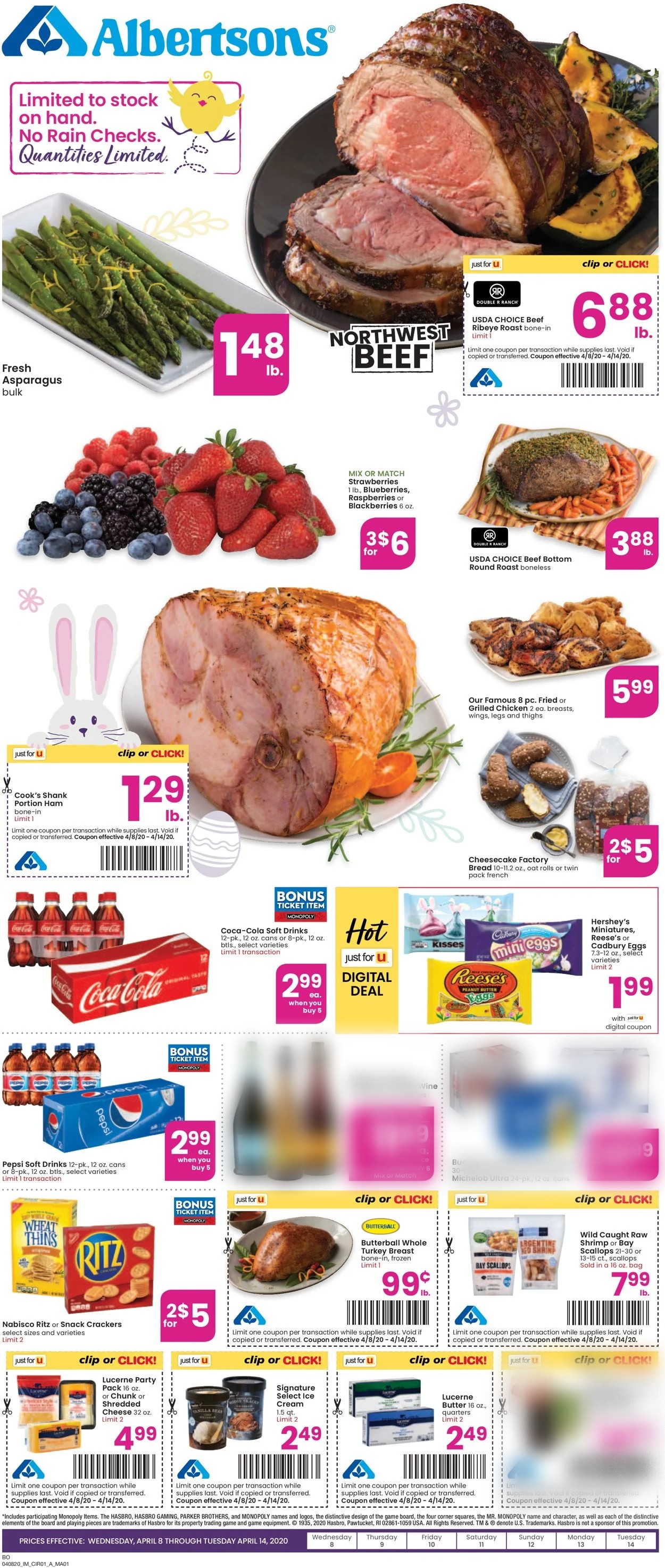 Albertsons Ad from 04/08/2020