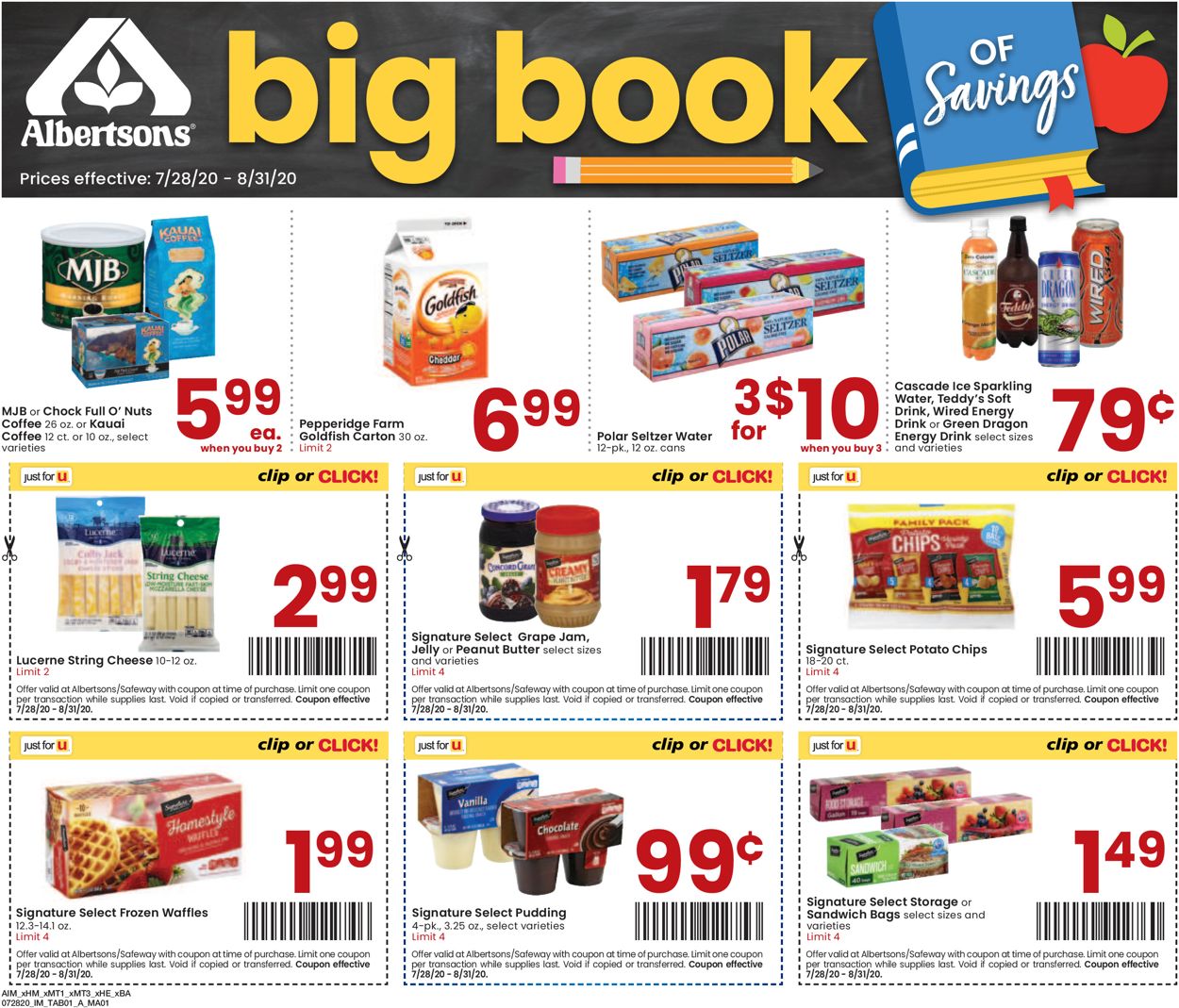 Albertsons Ad from 07/28/2020