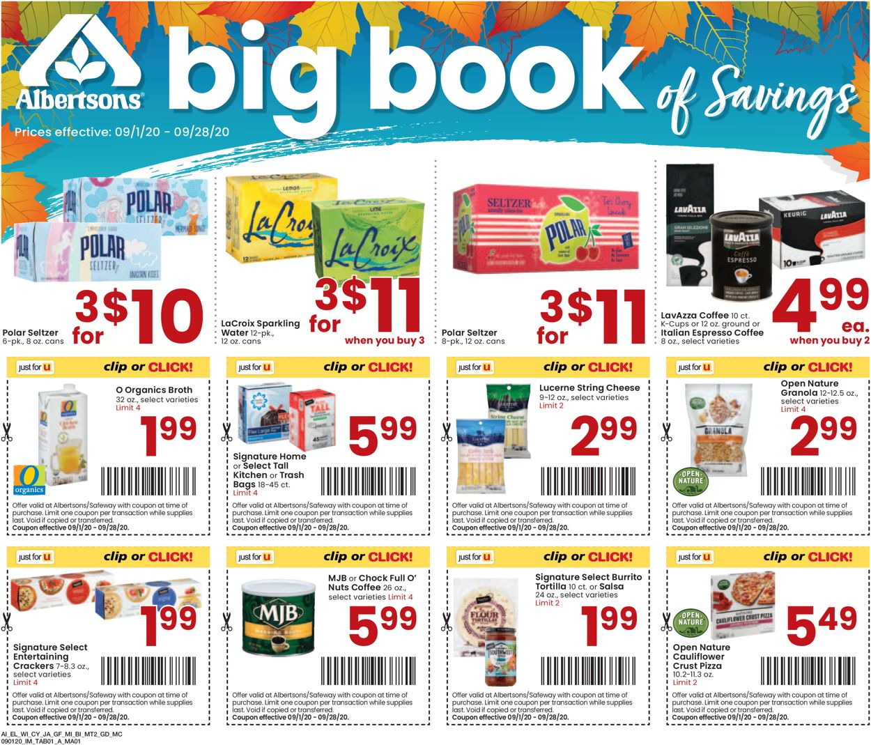 Albertsons Ad from 09/01/2020