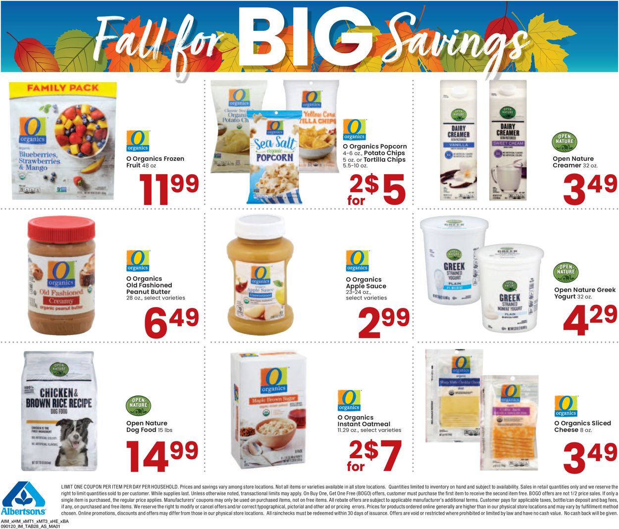 Albertsons Ad from 09/01/2020