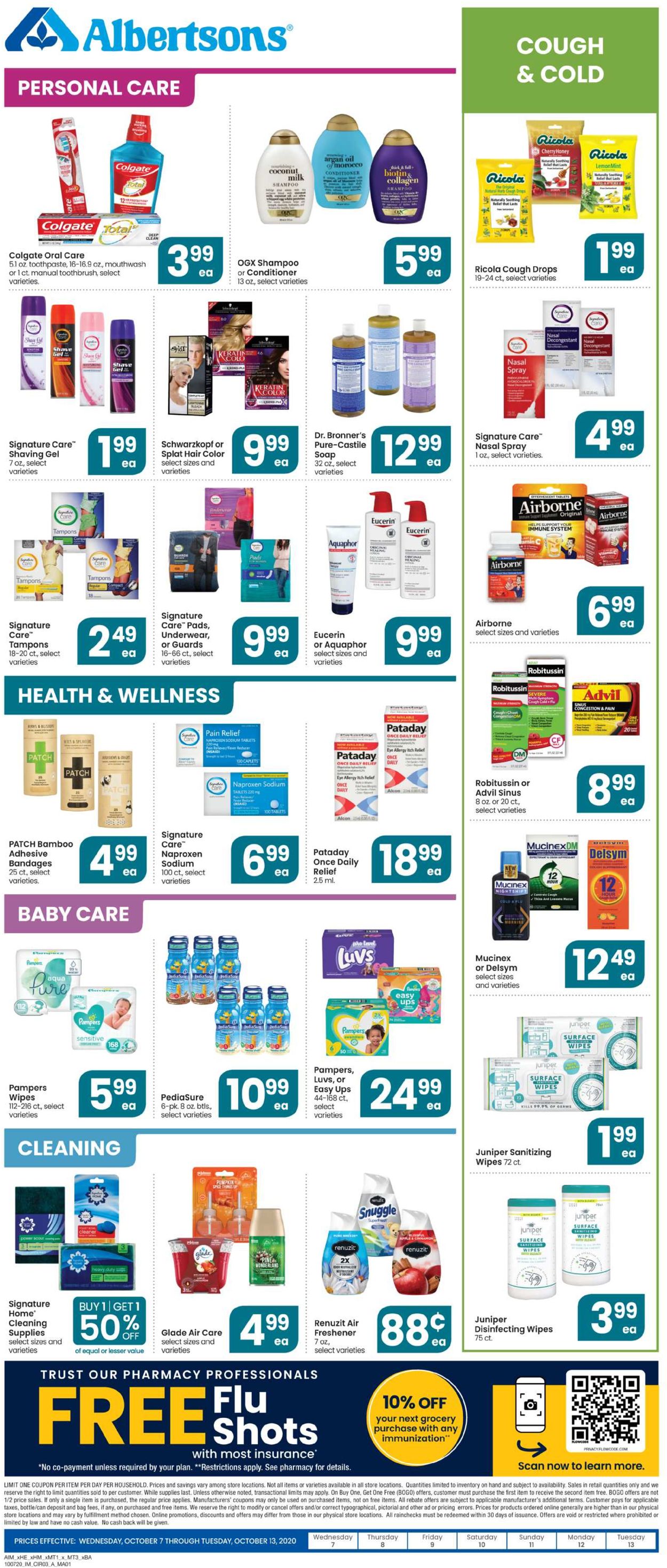 Albertsons Ad from 10/07/2020