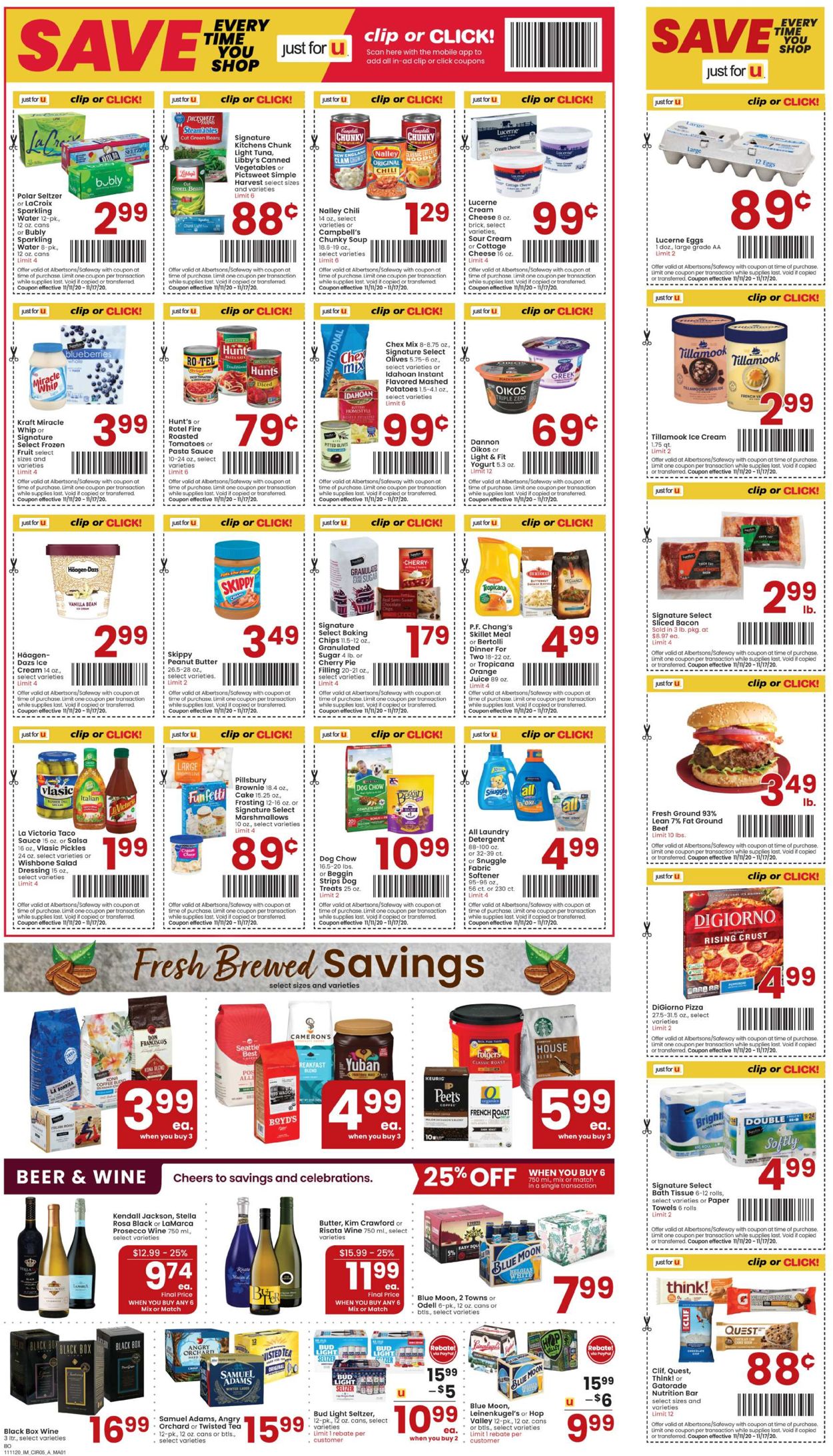 Albertsons Ad from 11/11/2020