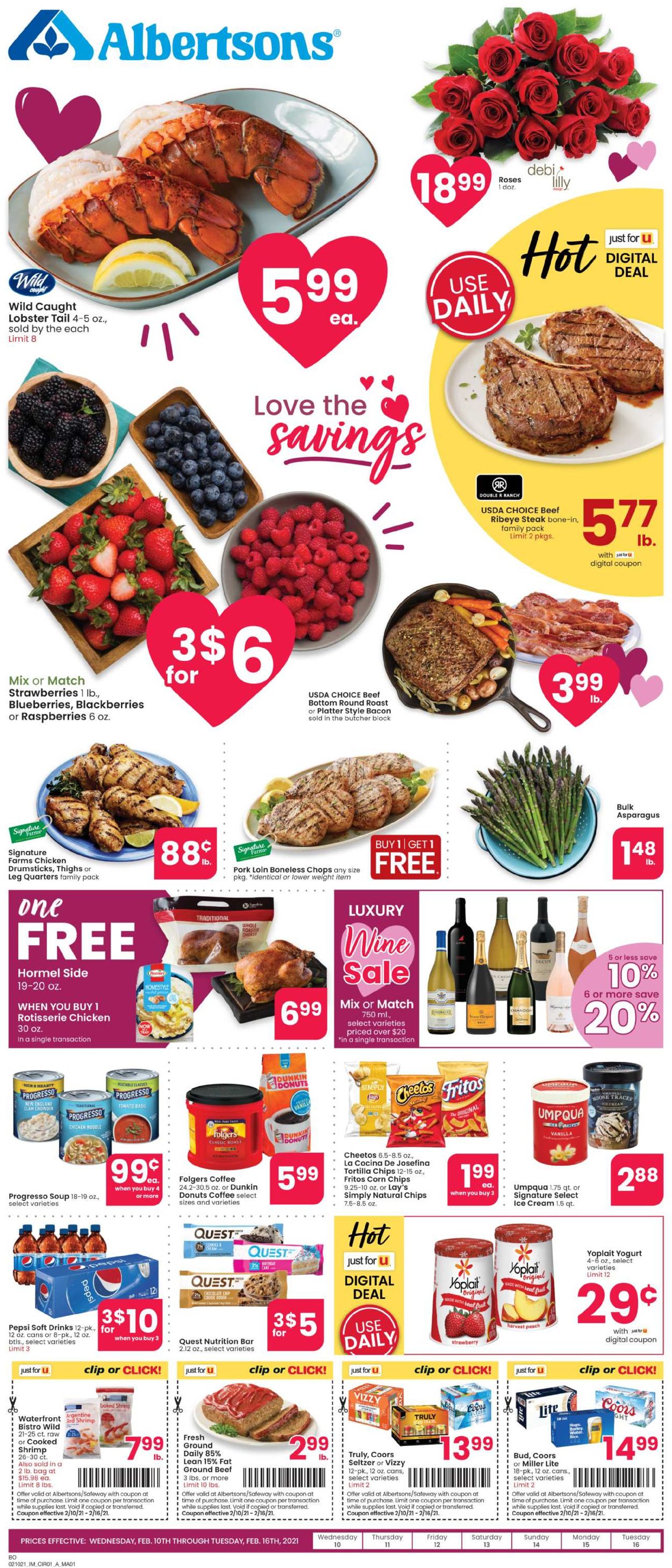 Albertsons Ad from 02/10/2021