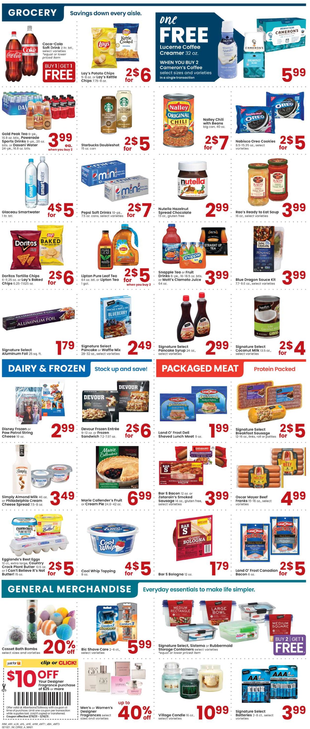 Albertsons Ad from 02/10/2021