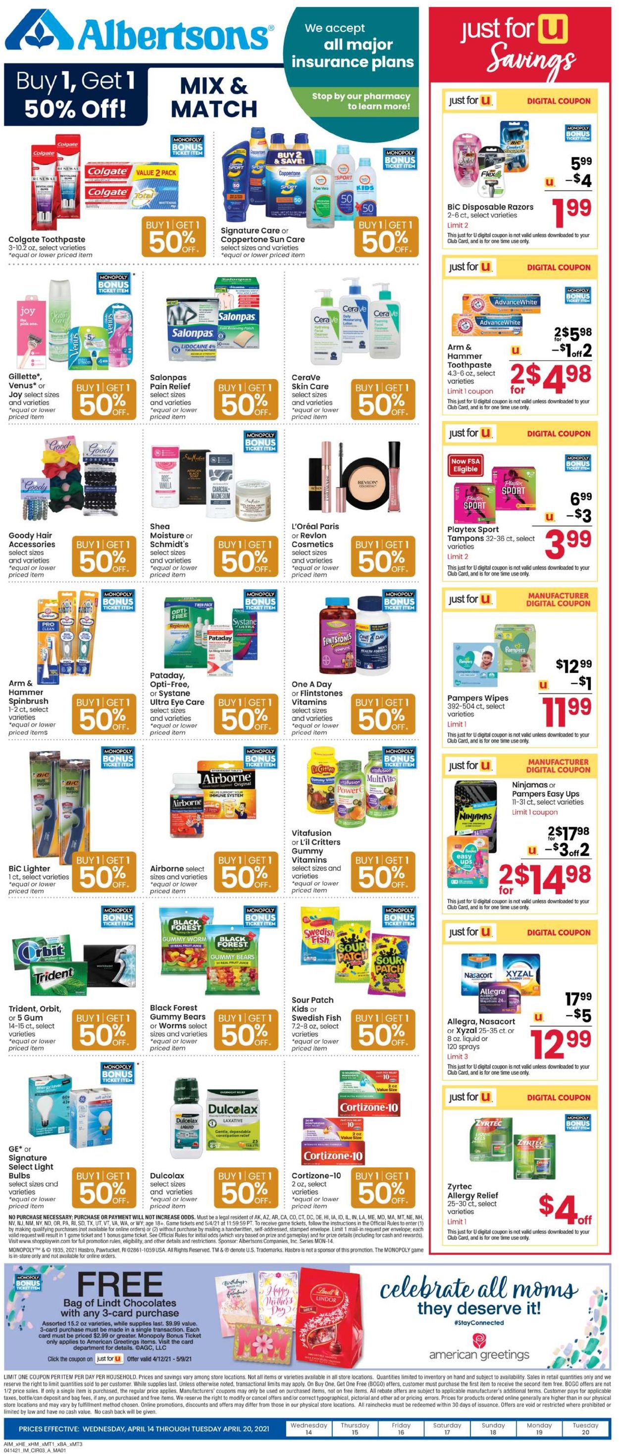 Albertsons Ad from 04/14/2021